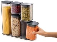 Joseph Joseph - Ensemble de 5 Boites de Rangement Cuisine, Hermetiques avec Support
