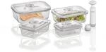 CASO VacuBoxx E-Set - 4 extrem stabile eckige Vakuumbeh&auml;lter aus Borosilikatglas,