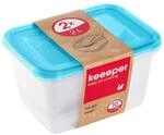 keeeper Frischhaltedosenset 2-teilig, 2 x 2 l, 20,5 x 15,5 x 10,5 cm, Fredo Fresh,