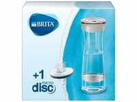 Brita Wasserkaraffe mit Wasserfilter fill&serve Mind, hellgrau, 10 x 10 x 28,5...