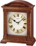 Seiko Tischuhr braun Holz (Eiche) Schleichende Sekunde QXG123B
