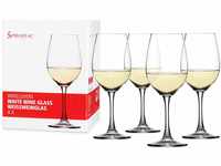 Spiegelau 4-teiliges Weißweinglas-Set, Weißweingläser, Kristallglas, 380 ml,
