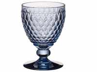 Villeroy und Boch Boston Coloured Rotweinglas Blue, 310 ml, Kristallglas, Blau,...