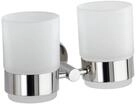 WENKO Zahnputzbecher-Halter Duo Mod. Bosio, Edelstahl, inkl. Schraubmaterial,