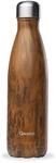 Qwetch - Trinkflasche Originals Edelstahl Isolierflasche 500ml Holz - Thermosflasche