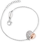 Engelsrufer Damen Armband aus Sterling Silber mit Herzfl&uuml;gel Anh&auml;nger,...