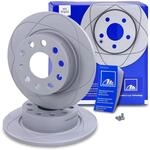 2x ORIGINAL ATE POWER DISC Bremsscheibe Satz Bremsscheiben Hinten Voll &Oslash;253
