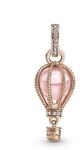 PANDORA Funkelnder rosafarbener Hei&szlig;luftballon Charm-Anh&auml;nger 789434C01...