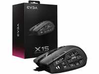 EVGA X15 MMO Gaming Mouse, 8k, Wired, Black, Customizable, 16,000 DPI, 5...