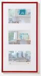 walther design Bilderrahmen rot 3x 10x15 cm Galerie mit Passepartout, New...