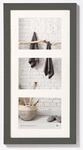 walther design Bilderrahmen grau 3x 13x18 cm Galerie mit Passepartout, Home