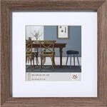 walther design Bilderrahmen nussbaum 30 x 30 cm mit Passepartout, Fiorito Holzrahmen