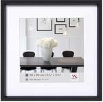 walther design Bilderrahmen schwarz 30 x 30 cm mit Passepartout, Steel Style