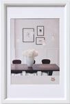 walther design Bilderrahmen weiss 18 x 24 cm mit Passepartout, Steel Style