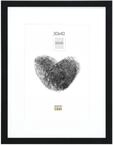 Deknudt Frames Bilderrahmen mit Passepartout - Schwarz - S66KF2 P1 30x40cm f&uuml;r Bild