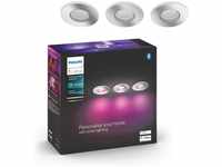 Philips Hue White & Color Ambiance Xamento Einbauspot silber 3er Pack 3x230lm,...