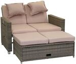 greemotion Rattan-Lounge Bahia Twin, Sofa & Bett aus Polyrattan, indoor & outdoor,