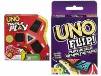 Mattel Games HCC21 - UNO Triple Play Kartenspiel, Spielzeug ab 7 Jahren & GDR44...