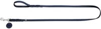 HUNTER Hundef&uuml;hrleine SOLID EDUCATION, Farbe: dunkelblau, Leder, geflochten, robust,
