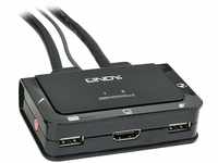 LINDY 42340 - HDMI KVM Switch Compact USB 2.0 Audio 2 Port, schwarz