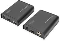 DIGITUS DS-55202 HDMI KVM Extender &ndash; Full HD 1080p 60 Hz &ndash; 120 m &uuml;ber LAN-Kabel,