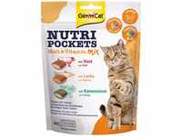 GimCat Nutri Pockets Malt & Vitamin Mix - Knuspriger Katzensnack mit cremiger