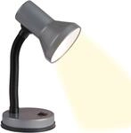 Brilliant Junior Tischlampe grau Schreibtischlampe mit Flexarm & Kippschalter...