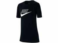 Nike Jungen B Nsw Tee Futura Icon Td T-Shirt, Black/Light Smoke Grey, L EU