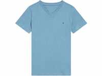 Tommy Hilfiger Jungen T-Shirt Kurzarm V-Ausschnitt, Blau (Dark Allure Heather),...