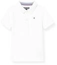 Tommy Hilfiger Jungen Poloshirt Kurzarm aus Bio-Baumwolle, Wei&szlig; (Bright White), 8