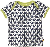 loud + proud Unisex - Baby Hemd, Tierdruck 204, Gr. 74/80, Blau (Marine)