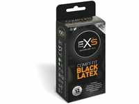 EXS Black Latex 12 schwarze Kondome aus Latex - anatomische Form für mehr...