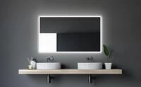 Talos Moon Badspiegel mit Beleuchtung 120x70 cm - Badezimmerspiegel mit Beleuchtung -
