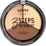 NYX Professional Makeup 3 Steps to Sculpt Face Sculpting Palette- Gesichts-Puder zum