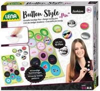 Lena 42566 - Bastelset Button Style Pin, Komplettset f&uuml;r coole Buttons mit 10 Metall