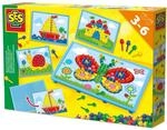 SES Creative 14898 14898-Mosaikbrett mit Vorlagen, Geel, Mittel