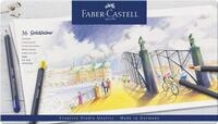 FABER-CASTELL 114736 - Farbstifte mit permanenter &Ouml;lkreidemine Goldfaber, 36er...