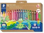 STAEDTLER 3in1 Buntstift Noris junior Bunt-,Wachsmal- und Aquarellstift, extra