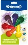 Pelikan 803328 Wachsmalm&auml;use, 6 Farben sortiert, 1 Pack