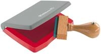 Pelikan Metall-Stempelkissen Rot 5 x 7 cm &ndash; Nachtr&auml;nkbares Stempelkissen f&uuml;r