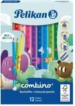 Pelikan Jumbo Buntstifte combino, dreieckig, dick, mit Tier-Motiven, 12 St&uuml;ck