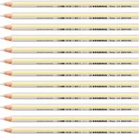 STABILO - Dreikant-Buntstift - Trio dick - 12er Pack - wei&szlig;