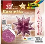 folia 400/2020 - Bastelset Bascetta Stern Winterornament lila/silber, 32 Blatt,...