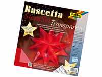 folia 820/3030 - Bastelset Bascetta Stern, Transparent rot, 30 x 30 cm, 32...