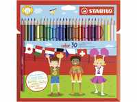 Buntstift - STABILO color - 30er Pack - mit 30 verschiedenen Farben inkl. 4