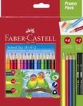 Faber-Castell 201597 - Buntstifte Set Colour Grip dreikant, 24-teilig, inkl.