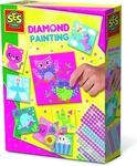 SES Creative | Diamant-Mosaik f&uuml;r Kinder | Kreativset ab 3 Jahren | 8 Karten + 1080