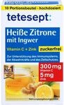 tetesept Hei&szlig;e Zitrone mit Ingwer &ndash; Instant Pulver zuckerfrei mit Zink &...
