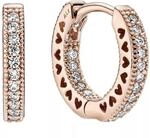 Herzen Hoop Ohrringe 286317C01 Frau Silber