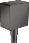 hansgrohe Schlauchanschluss FixFit Square, Wandanschluss mit R&uuml;ckflussverhinderer,